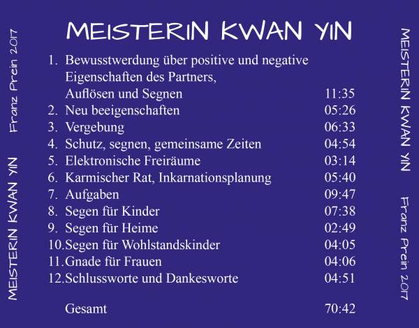 CD Meisterin KWAN YIN – Bild 2